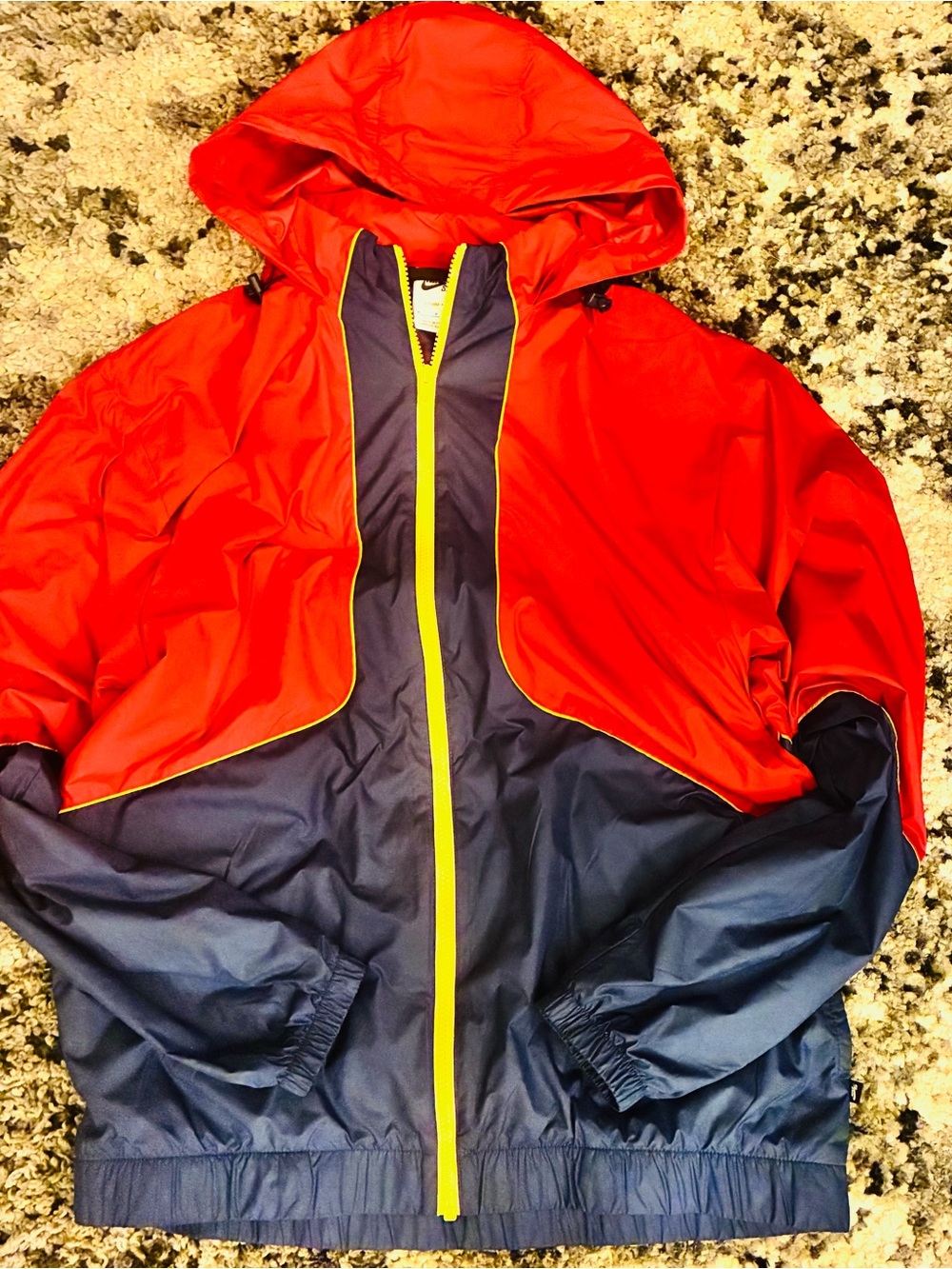 Nike SB Red and Navy Hooded Windbreaker Jacket